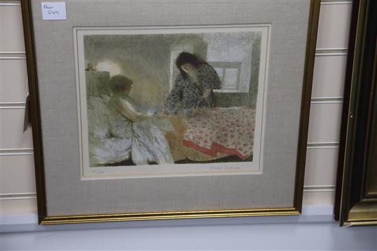 Bernard Dunstan (1920-2017) Portrait of Elizabeth 12 x 13in.